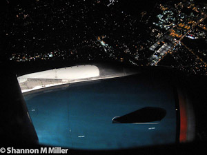 Airplane with Night Sky