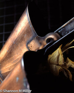 Copper Bucket on Mirror